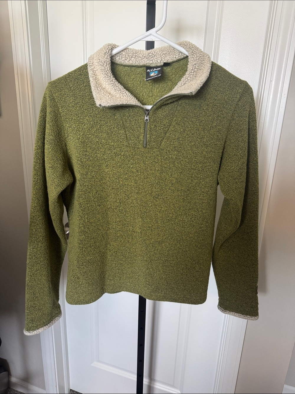Kuhl Olive Green Sherpa-Lined Half-Zip Pullover Hoodie